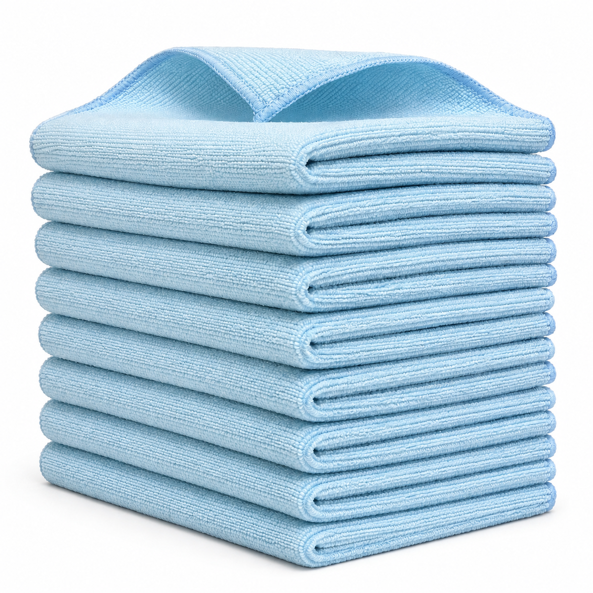 Microfiber Cleaning Cloths 8 Pack. Reusable Soft Absorbent Lint-Free Cleaning Towels for Kitchen, Car, Glass.