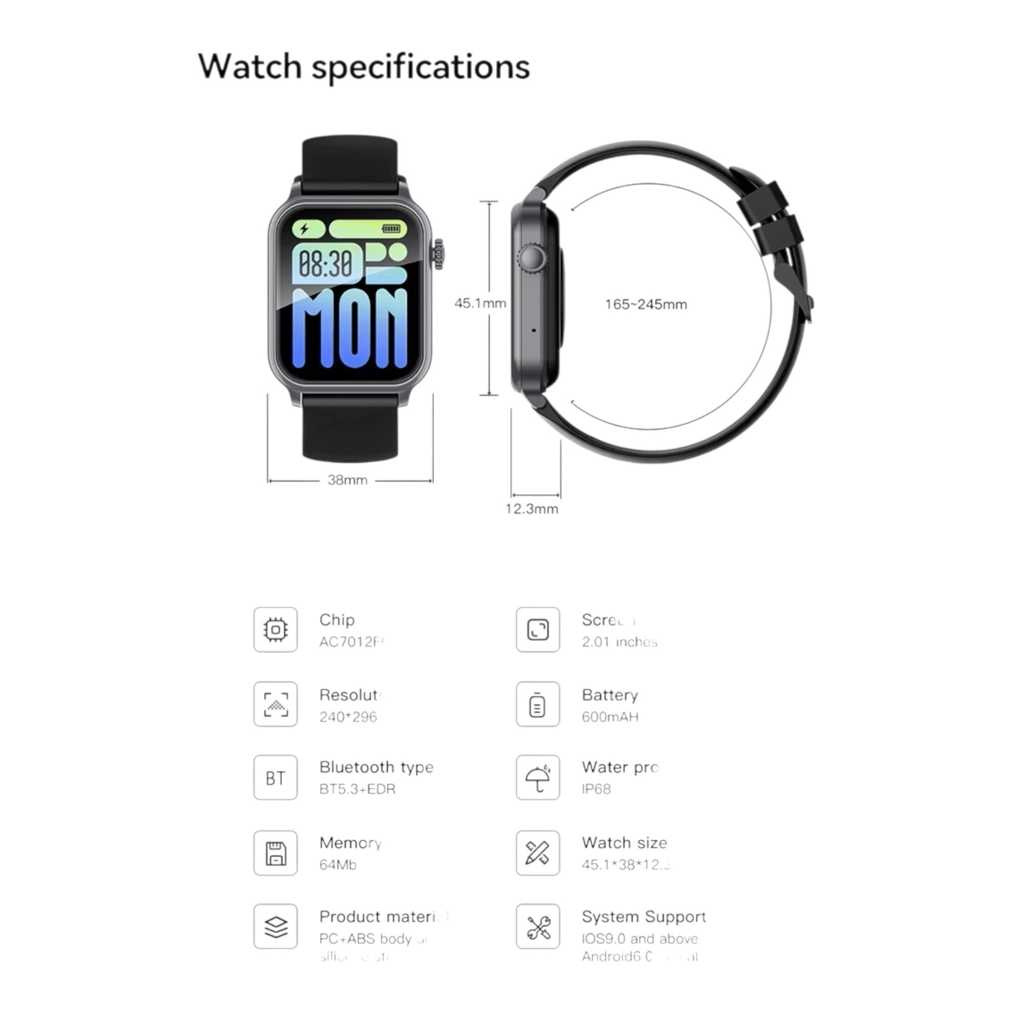 Smartwatch for Men and Women, 1.83-inch HD Display, Heart Rate Monitoring, Voice Assistant, Bluetooth Calling, Factory Ready Smartwatch,